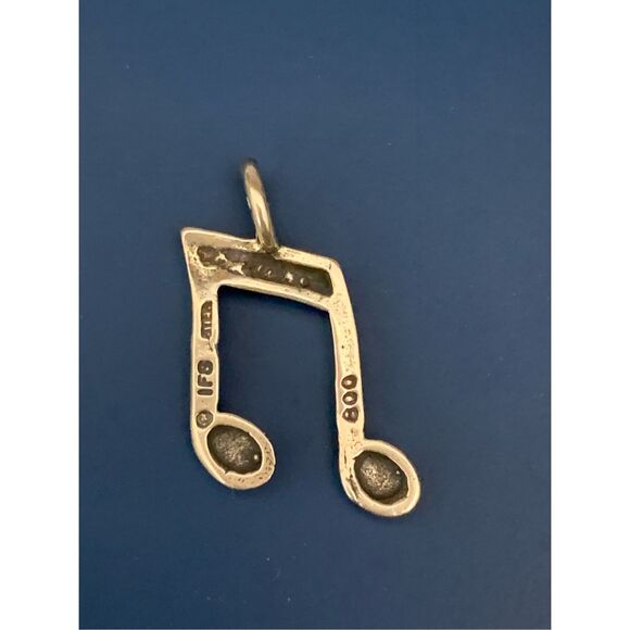 Musical Note .800 Sterling Silver Jewelry Charm #music #band - Picture 3 of 4